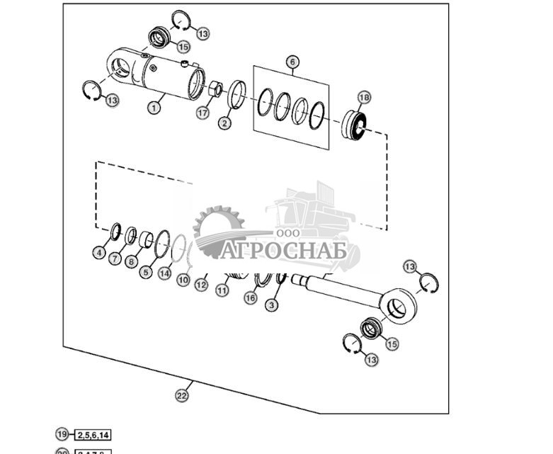 Цилиндр наклона и детали (полн. гидр. упр.) - ST26498 381.jpg